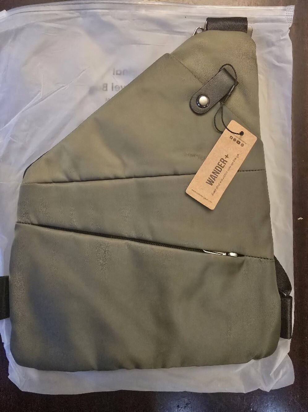 Wander Olive Green Sling Bag with Strap